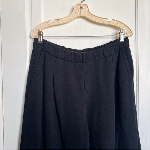 Aerie • Cozy New Heights Fleece Trouser black wide leg sweat pants - Picture 3 of 10